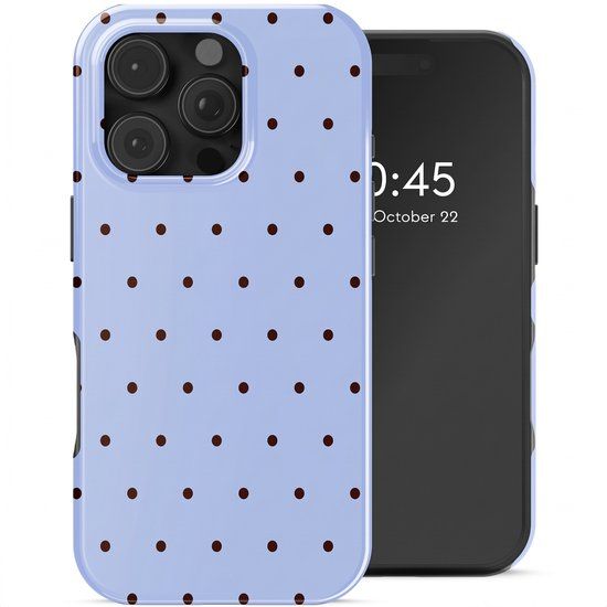 Selencia Hoesje - Geschikt voor Apple iPhone 16 Pro - Backcover geschikt voor MagSafe - Happy Dots Digital Sky