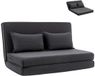 Homcom Siège de sol - 100% Polyester - 135L x 88l x 74H cm - Gris foncé