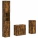 vidaXL - 3-delig - badkamerkast - set - UTRECHT - Gerookt - eiken - Bewerkt - hout