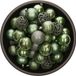 Bellatio Decorations kerstballen - 37x st - salie groen - 6 cm - kunststof - onbreekbaar