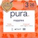 Pura Eco babyluiers - maat 3 (4-9 kg/9-20 lbs), 1 verpakking (26 luiers), ultrazachte luiers voor de gevoelige huid, biologisch katoen, tot 12 uur lekbescherming, EU EcoLabel geaccrediteerd