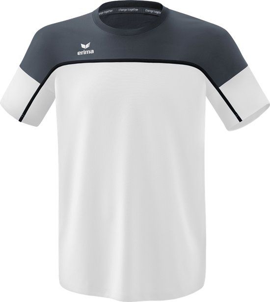 Erima Change T-Shirt Kinderen - Wit / Slate Grey / Zwart - Maat 152