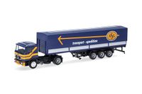 Herpa vrachtwagenmodel MAN F90 zeil-oplegger "ASG" (Zweden)