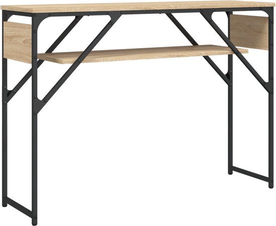 vidaXL Wandtafel met schap 105x30x75 cm bewerkt hout sonoma eikenkleur
