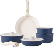 Ensemble de casseroles - Casserole avec couvercle - Casserole - Marmite - Wok - Bleu - 5 pièces