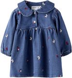 Name it Denim jurk Geborduurd