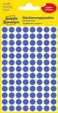 Avery Zweckform 3591 Zelfklevende markeringspunten, 416 stuks (Ø 8 mm, verwijderbare plakpunten op 4 vellen, kleurcodering, ronde stickers voor kalender, planner en om te knutselen, papier) blauw