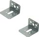 Merkloos / Sans marque A.S.F. Fischer Bv Hoek anker - 8x - 4 x 6 cm - staal verzinkt - slobgat 3 x 1 cm - hoekijzers voor balkverbinding / houtverbinding - hoekverbinders / versterkingshoeken