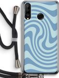 Case Company® - Huawei P30 Lite Case with Cord - Swirl Blue - Back Cover