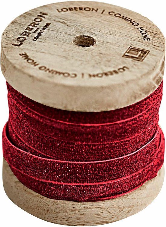 LOBERON Fluwelen lint Ulvane rood