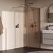 Brauer Oblivion - Inloopdouche - Brons Glas - 100 x 200 cm - met Zijwand 30 cm - incl. Glascoating - PVD Koper Geborsteld