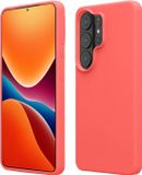 kwmobile telefoonhoesje geschikt voor Samsung Galaxy S26 Ultra - Hoesje met siliconen coating - Smartphone case in neon koraal