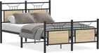 vidaXL Bedframe zonder matras, hout, sonoma eikenkleurig, 120x200 cm