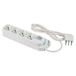 FANTON 474205 meervoudige stekkerdoos Omega kabel 3 meter met 4 twee-pass-stopcontacten Schuko Teamstekker 16A + bipolaire lichtschakelaar, Made in Italy