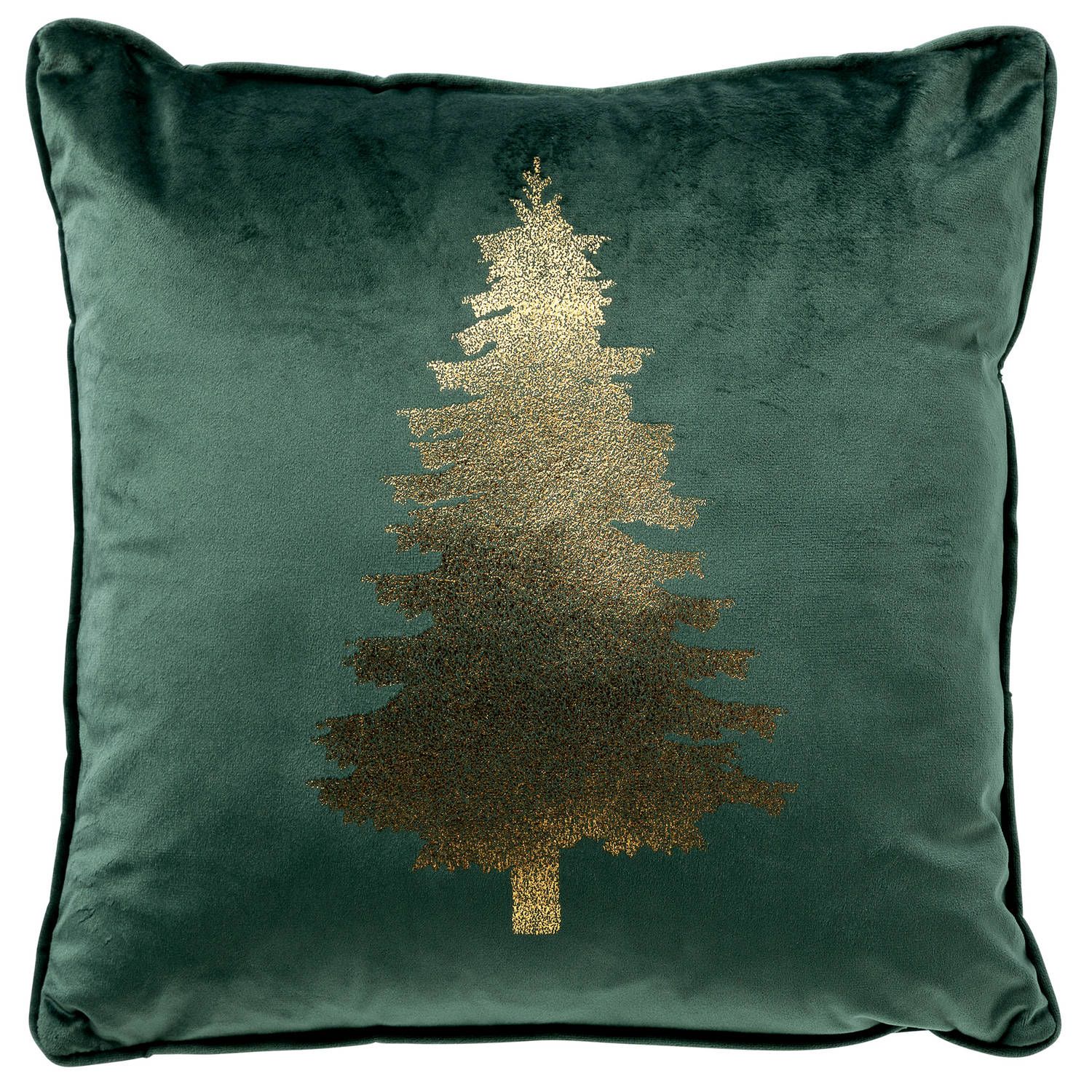 - tree - sierkussen 45x45 groen - kerst decoratie - velvet