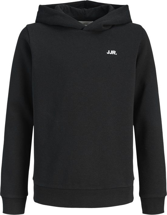 JJ REBEL JUNIOR JACK&JONES JREBREBEL LOGO SWEAT HOOD NOOS JNR Jongens Sweater Zwart 164