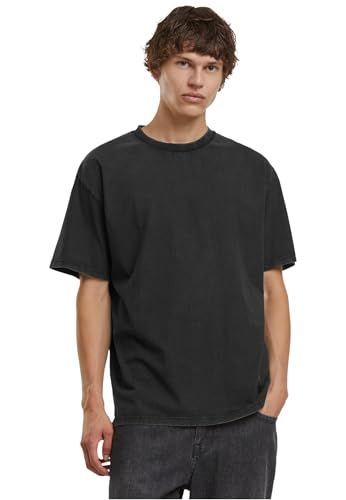 Build Your Brand Vintage Heavy Loose T-Shirt Zwart 5XL