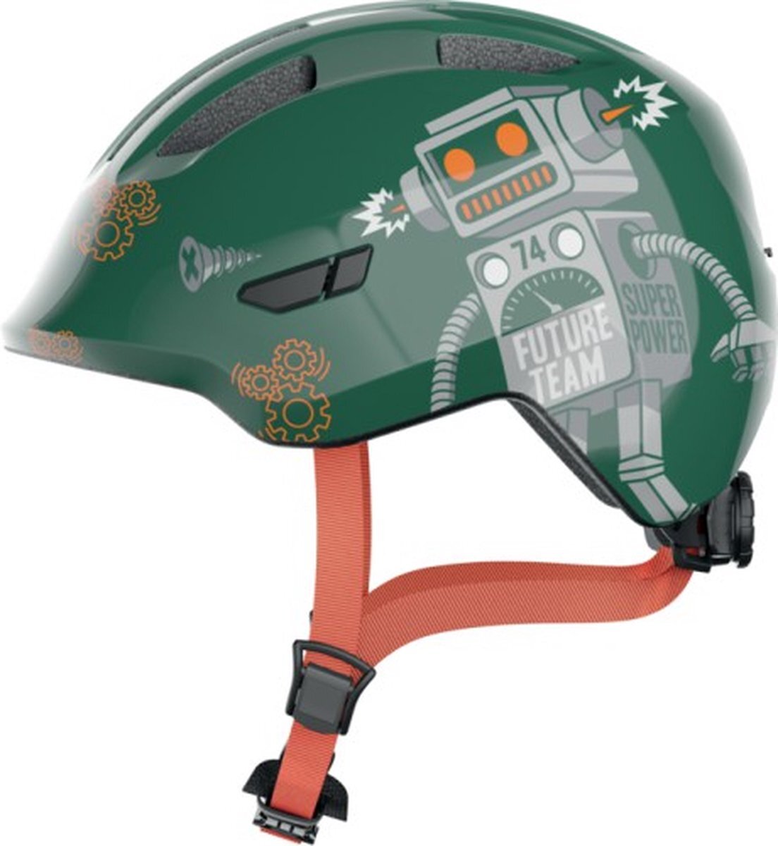 Abus Kinderhelm Smiley 3.0 S Green Robot