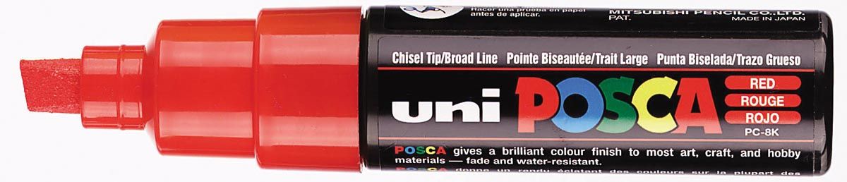 Posca uni-ball Paint Marker op waterbasis PC-8K rood