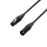 Adam Hall Cables 5 STAR DMF 0500 - DMX-kabel, Neutrik 3-polig XLR mannelijk naar 3-polig XLR female, zwart, 5 m