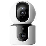 Xiaomi Smart C300 Camera met dubbele lens, 3 megapixels, infrarood nachtzicht, draaien en kantelen, bidirectionele audio, wit