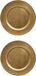 Merkloos / Sans marque Koopman International 2x stuks diner borden/onderborden goud glimmend 33 cm