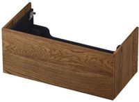 INK - Onderkast 1 Lade Push 2 Open - Massief Eiken Chocolate - 90x37.6 cm