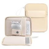 Beige Tablet/Laptop Sleeve with Multiple Compartments