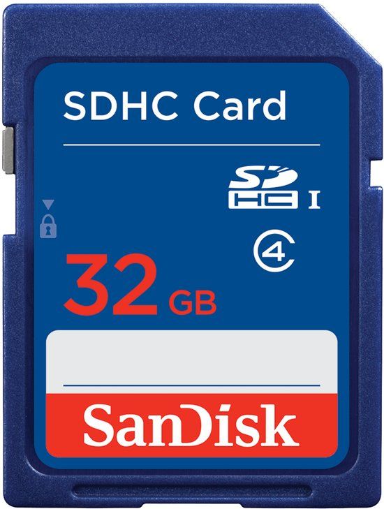 SanDisk SDHC 32GB SD-kaart - Class 4