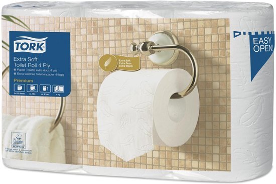 Tork 10x toiletpapier Conventional, 4-laags, systeem T4, pak a 6 rollen