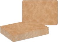 Zeller Sets de table - 10 pièces - Plastique - Marron clair - 42 x 30 cm