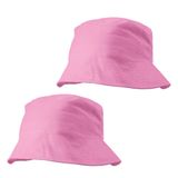 Merkloos / Sans marque Trendoz Festival zonnehoedjes voor volwassenen - 6x - roze - 100% katoen