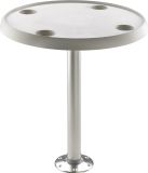 VETUS Ronde Tafel Ø 60 cm Wit/Aluminium Kunststof