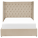Beliani LUBBON Bed met opbergruimte - Beige - 140 x 200 cm - Fluweel