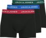 JACK&JONES JACJOE TRUNKS 3 PACK Hommes Noir Uni Coton/Élasthanne XXL