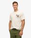 Superdry Herren Locker Geschnittenes Lo-fi T-shirt mit Punk-grafik Creme - Größe: M