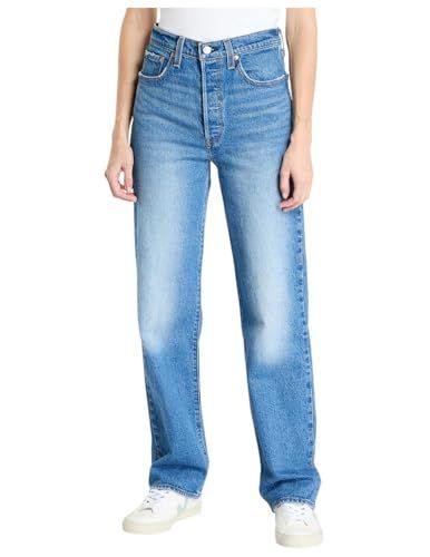 Levi's High Waist Straight Leg Jeans - Medium Wash