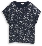 Tom Tailor - T-shirt met korte mouwen en ronde hals voor dames, maat XXXL, navy dot