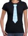 Bellatio Decorations Stropdas Kerst T-shirt Sneeuwvlokken Shirt Dames Zwart XL
