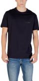 Armani Exchange Round Neck Short Sleeve Cotton T-shirt - Blue Shirts