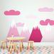 Ambiance Sticker Muurstickers voor kinderen - Babykamerdecoratie - Gigantische muursticker voor kinderen, Scandinavische bergen, SHAKA - 60x90cm