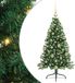 vidaXL - Kunststof - Voorverlichte - Kerstboom - met - 150 - LED - Groen - 120 - cm - PVC