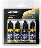 Vallejo Hobbyverf Acrylverf - 77259 True Metallic Metal - Stralend Geel - Acryl Set 4x Verf set - 4x 18 ml