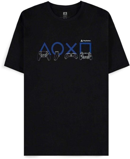 Playstation T-shirt Heren Zwart XXL