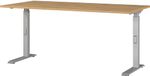 Germania bureau 7911-638, in Grandson-eiken-Nb./zilver, me. hoogteinst., 160 x 91 x 80 cm (b x h x d)