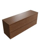 Saniclass Holz Pure Badkamermeubelset - 160x45x62cm - mat walnut pure