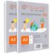 A3-papier, Ofituria A3-papier, 250 g, 500 witte vellen, multifunctioneel papier voor school en werkomgeving. Ideaal voor laserprinters, inkjetprinters of kopieerapparaten.