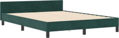 vidaXL Boxspringbed met hoofdeinde Donkergroen 140 x 200 cm Fluweel