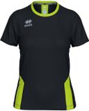 Errea Remy Dames T-Shirt Korte Mouw Zwart Polyester Colorblock