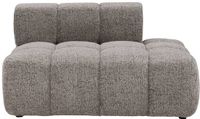 Vente-unique Chaise longue rechts in gemêleerde taupe stof FACIVIL
